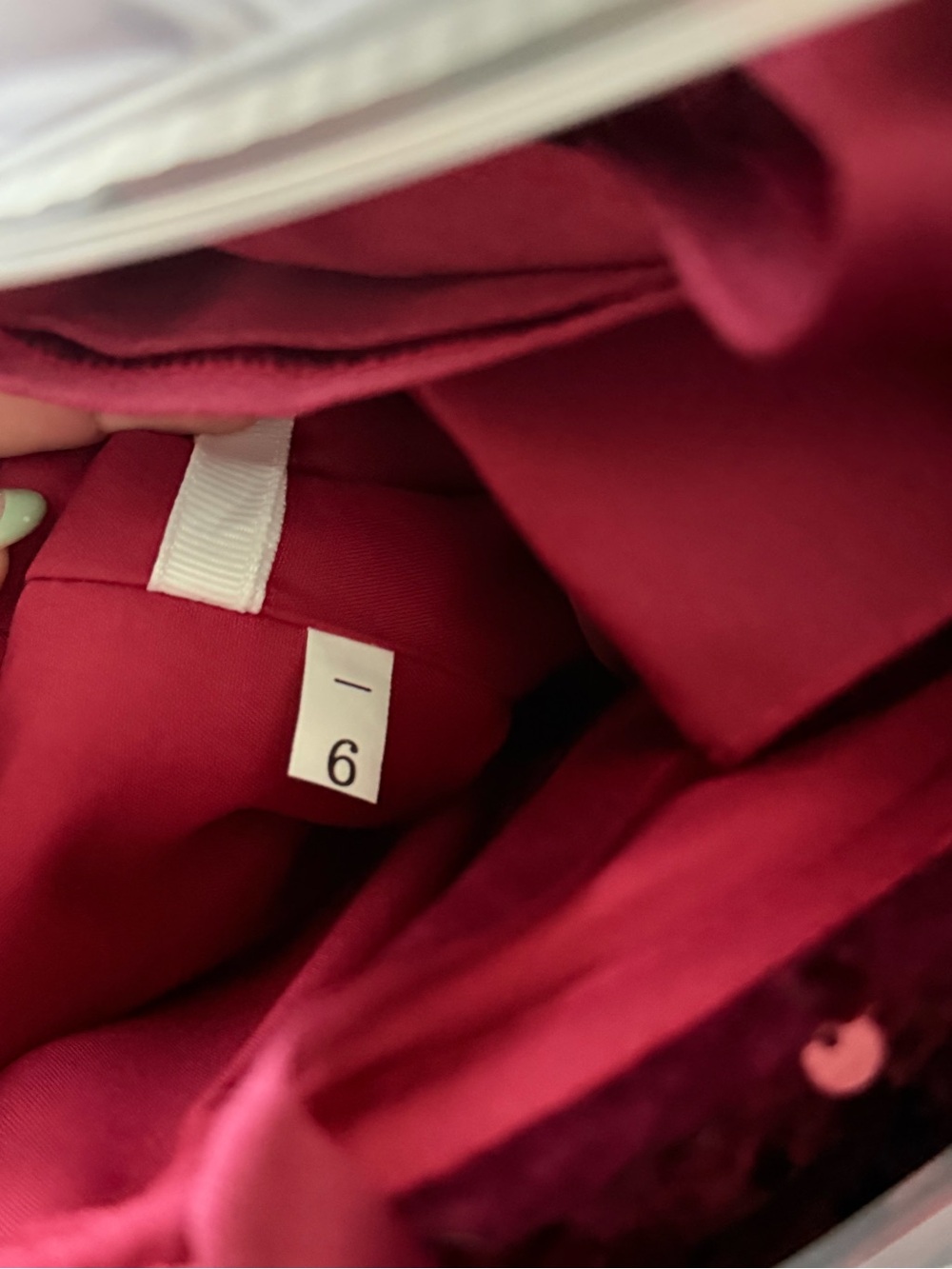 Red/Burgundy Gown Dress Size 6 - Picture 4 of 4